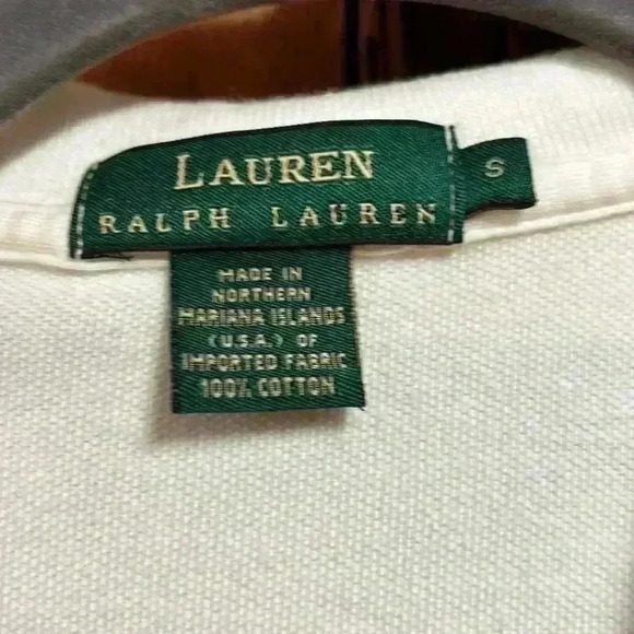 Lauren Ralph Lauren Cream Colored 3 Button Men Polo Shirt Size Small - Picture 4 of 10